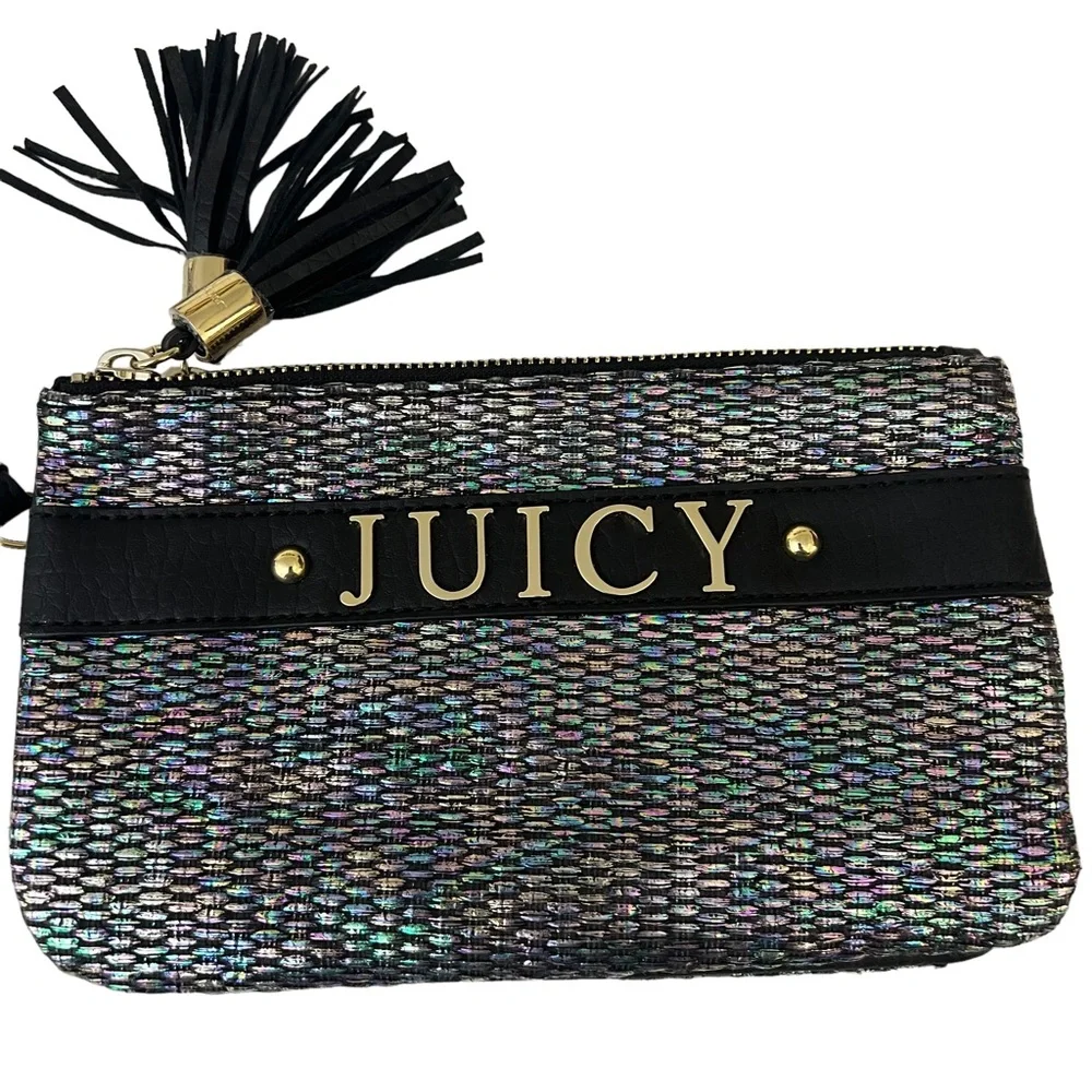 Juicy‎ Couture Iridescent Double Zipper Wristlet